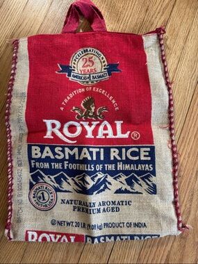 Burlap rice bag